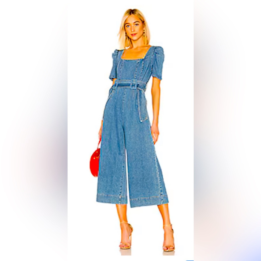 NWT C/MEO OUT OF SIGHT DENIM JUMPSUIT SZ 4US NEVER BEEN WORN